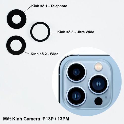 Thay kính camera iphone 13 pro chính hãng