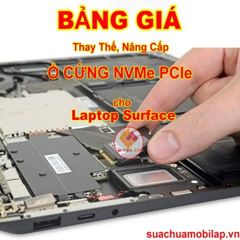 Bảng giá Thay ổ cứng NVMe PCIe MỚI cho Surface